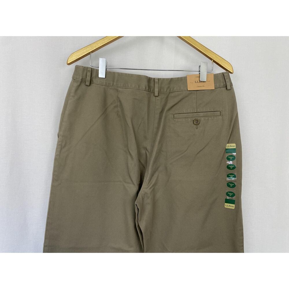 L.L.Bean Pants Womens 12 Medium Tall Brown Classic Fit Chino Wrinkle Free 32x32 - Picture 4 of 16